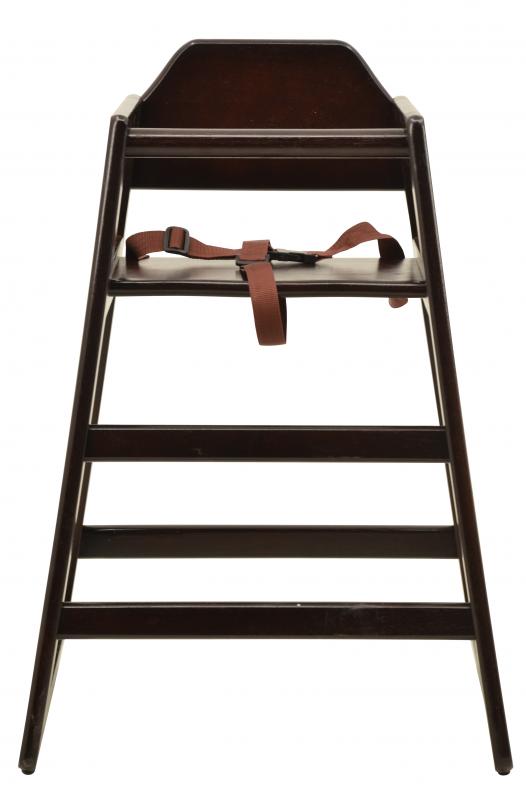 Commercial Mahogany Wooden High Chair